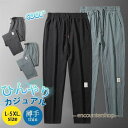 チノパン メンズ スキニーパンツ ボトムス 無地 リネン風 ストレッチ ひんやり アウトドア 薄手 速乾 カジュアル 通気 スポーツ 細身 美脚 春夏