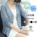 カーディガン レディース UVカット 日焼け止め ショート丈 無地 シンプル 春 春服 トップス 長袖 羽織り 薄手 冷房対策 サマー 40代