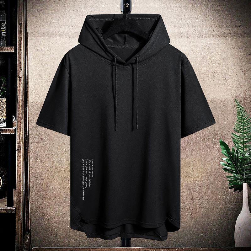 Rakuten - パーカー メンズ 半袖 薄手 夏パーカー 涼しい 吸汗 速乾 プルオーバーパーカー Tシャツ フード付き スポーツ おしゃれ 夏 夏新作