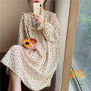 パジャマ レディース ルームウェア パジャマ レディース かわいい パジャマ 長袖 パジャマ ルームウェア ワンピース(4)