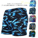 水着 メンズ スポーツ スイムパンツ フィットネス ボックス型 ショートパンツ スイムウェア 水泳パンツ 短パン ジム 競泳水着 絵柄 シン(4)