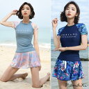 水着 レディース フィットネス セパレート 体型カバー水着 ママ水着 大きいサイズ かわいい 女性用 ショートパンツ ワンピース ラッシュガード