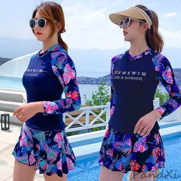 選べる3タイプ レディース フィットネス水着 おしゃれ セパレート tシャツ ショートパンツ 水着 半袖 上下セット 長袖 露出控えめ ノースリーブ