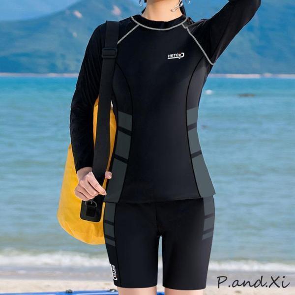 フィットネス水着 レディース メンズ水着セット 体型カバー フィットネス スイムキャップ セット めくれ防止 ジム プール リラックス スポーツ 20代 30代 40代