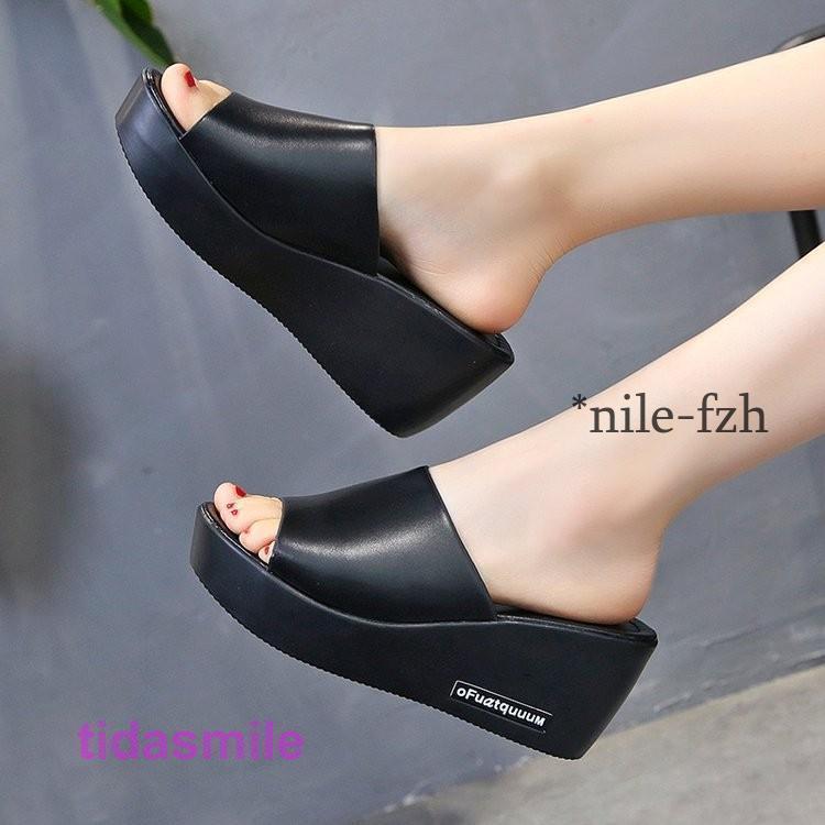 乐天商城 - レディース サンダル 厚底サンダル ウェッジソール スリッパ ウェッジサンダル スエードサンダル ヒール7cm ビーチ 履きやすい カジュアル22.5-25cm