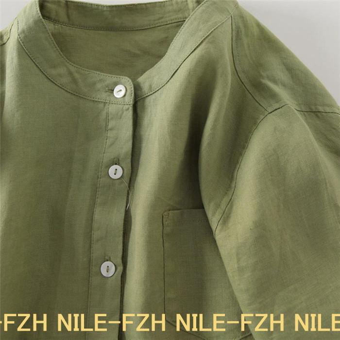 リネンシャツ 綿麻混ワンピース レディース チュニック ワンピース 体型カバー ロングワンピース 夏 春 涼しい