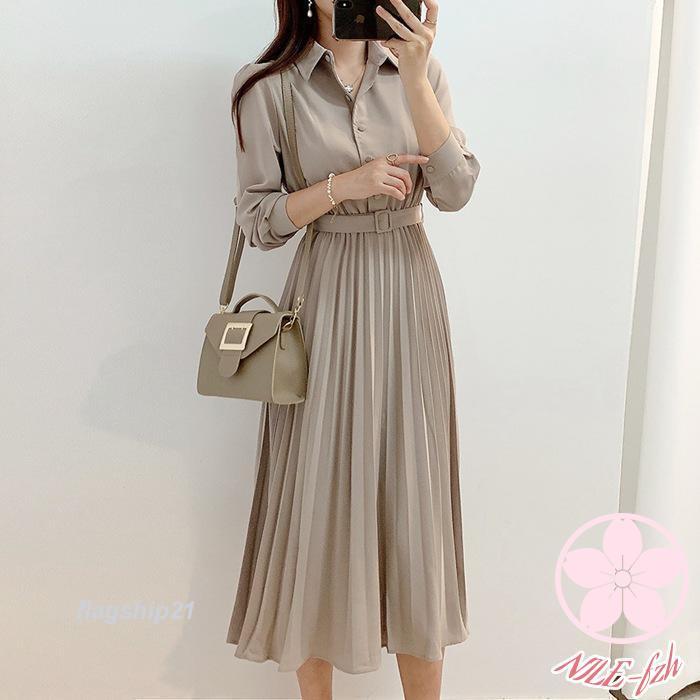 春秋冬 ワンピース レディース ニットチュニック ニット セーター Vネッ