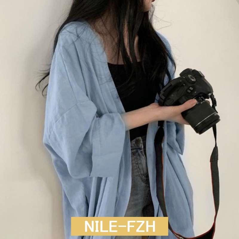 シャツ レディース ロング 長袖 ブラウス ロングシャツ カーディガン シャツワンピース 春 夏 春服 夏服 きれいめ チュニック トップス 羽織