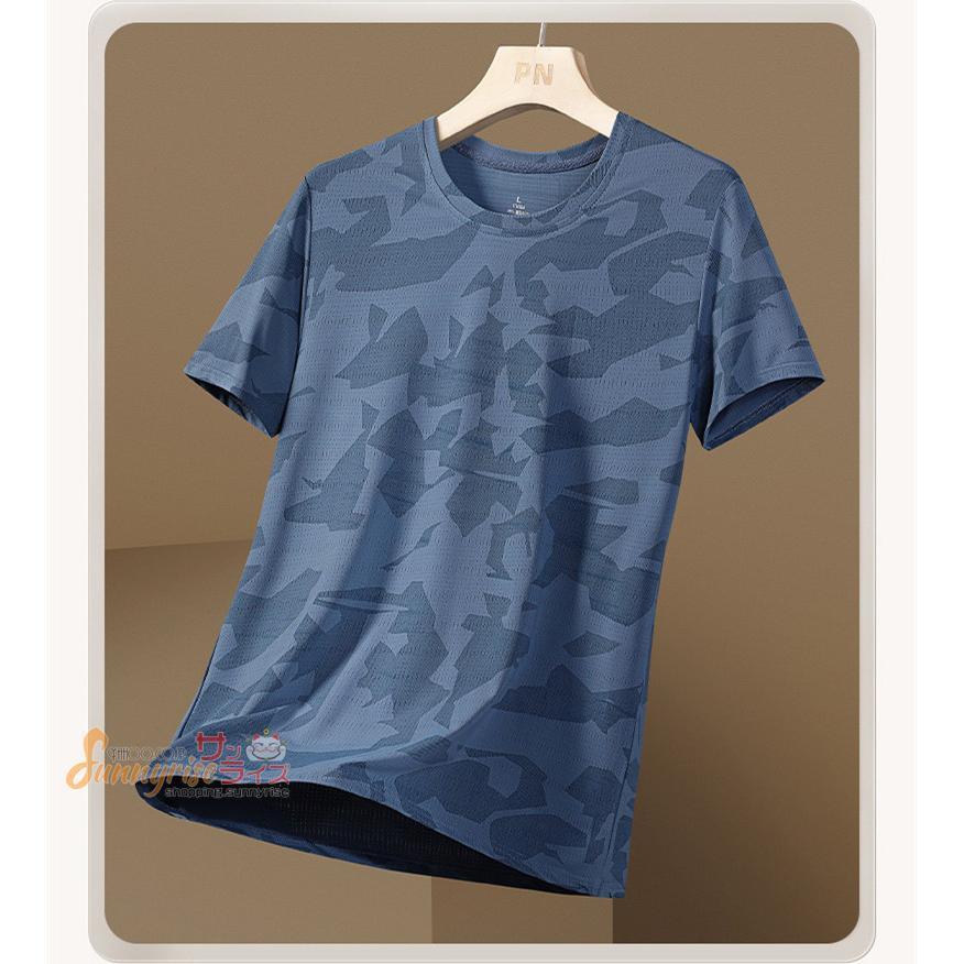 パーカー Tシャツ メンズ 半袖 無地 迷彩柄 夏 冷感 ドライ メッシュ 吸汗速乾 ド...