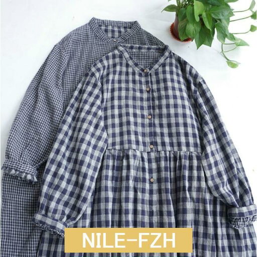シャツワンピース シャツ レディース チュニック 綿麻混 リネン チェック柄 ガーゼワンピース 夏 春 秋 トップス ゆったり 長袖 大きいサイズ シャツワンピース シャツ レディース チュニック 綿麻混 リネン チェック柄 ガーゼワンピース 夏 春 秋 トップス ゆったり 長袖 大きいサイズ