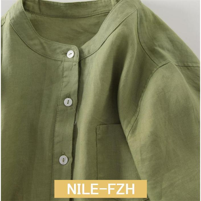 シャツワンピース チュニック ロング丈 ワンピース 九分袖 レディース 綿麻混 膝丈 きれいめ リネンコットン 夏 春 秋 ロングシャツ ゆったり 大きいサイズ