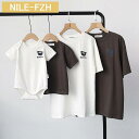 親子コーデ 春夏親子ペアルック親子ワンピース親子ペア親子お揃い熊柄 レディース半袖Tシャツ韓国風Tシャツブラウス女の子 男の子カジュアル 家族旅行