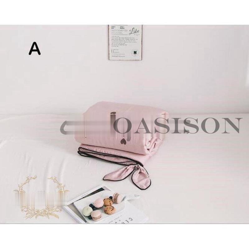 お昼寝ケット 肌触り良い おしゃれ 夏掛け布団 可愛い ハート模様 シングル 150x200cm 200*230cm ダブル キング 冷房対策 ギフト ひざ掛け タオルケット [3]