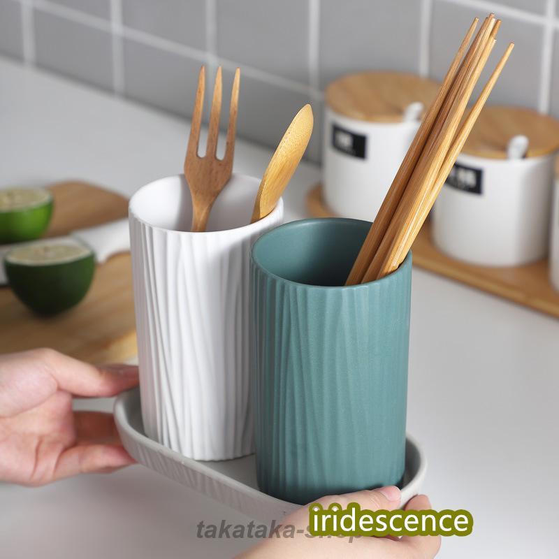 箸スタンド 箸立て 水切り 速乾 箸置き 調理器具収納 多機能 カトラリースタンド キッチン収納 フォーク スプーン 大容量収納 シンプル 水切り [2]