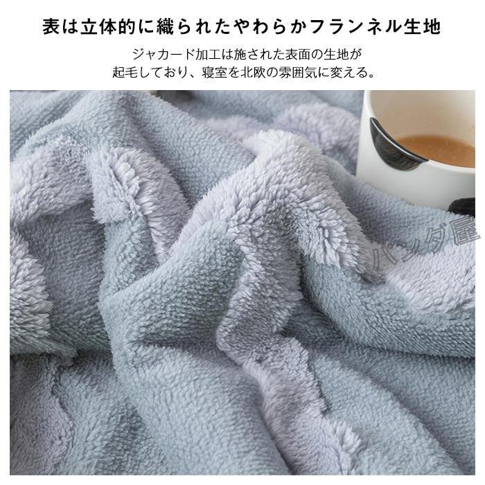 毛布 2枚合わせ ひざ掛け 肩掛け フランネル シープボア ふわふわ 肌掛け オールシーズン 合わせ 掛け毛布 丸洗い 保温 あったか ブランケット 100×150cm [3]