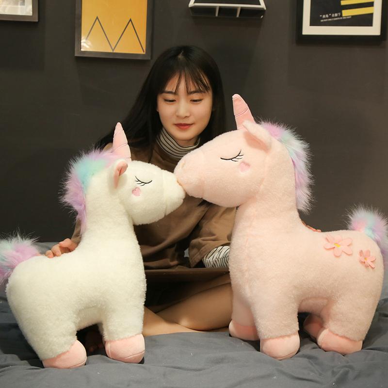 樂天商城 - ぬいぐるみ ユニコーン抱き枕 動物 おもちゃ 玩具 かわいい ゆるかわ寝顔 花柄インテリア クリスマス プレゼント75cm