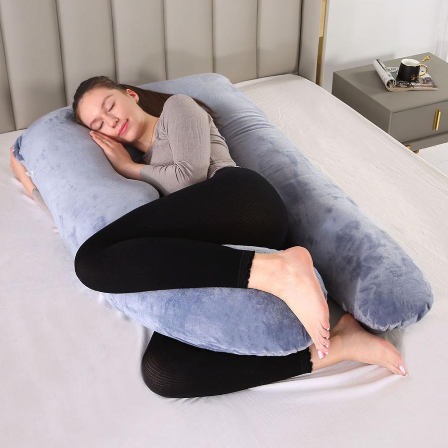 抱き枕 妊婦 u字型 授乳クッション マタニティ 妊娠中 腰痛改善 特大 洗える 足まくら 腰枕 抱かれ枕 うつぶせ枕 背もたれ 快眠グッズ 抱きまくら 出産祝い [3]