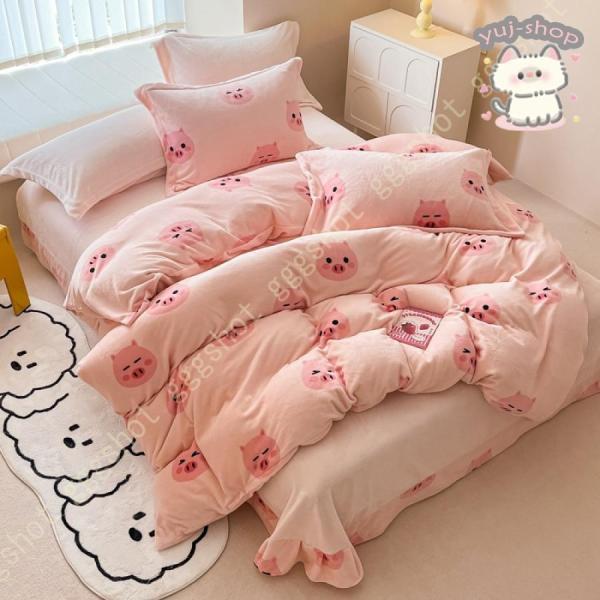 掛け布団カバー 秋冬用 ふとんカバー 4点セット 3点セット 肌触りの良い 寝具カバー 布団カバー フラッ..