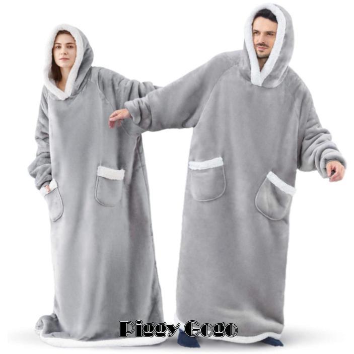 着る毛布 ルームウェア メンズ レディース ロング 暖かい モコモコ おしゃれ ガウン 秋冬 パジャマ バスローブ ブランケット