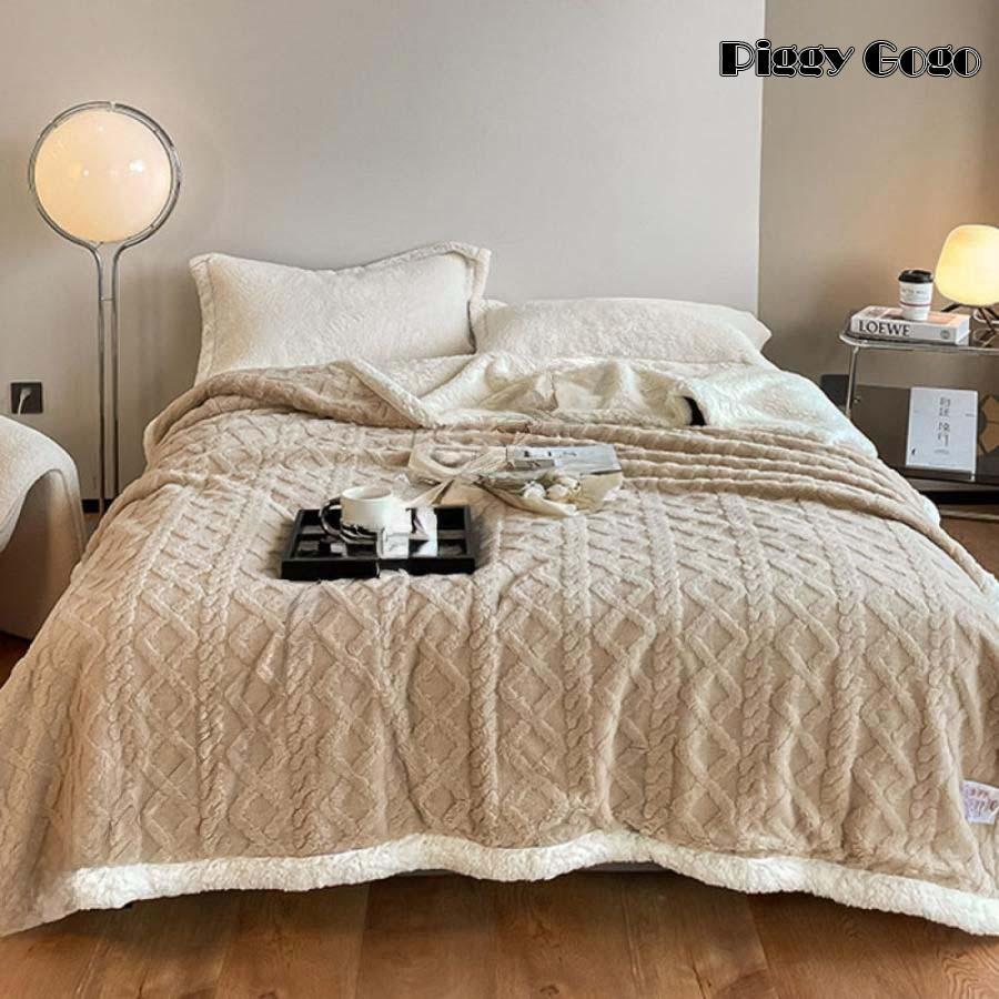 防寒毛布 かけ布団 シングル 何度も洗える 毛布 お昼寝布団 暖かい もこもこ シープ調 ボア はだかけ布..