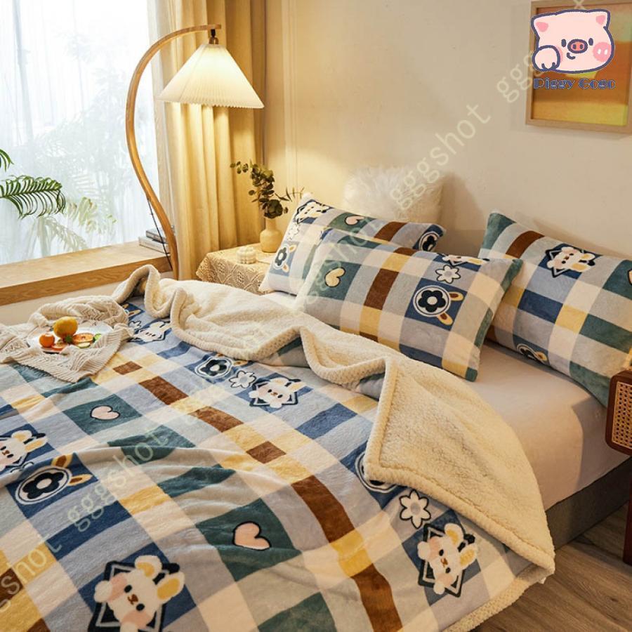 毛布 シングル ボア付き もうふ ブランケット 二枚合せ 2重毛布 手洗い可 冬用 寝具 車中泊対策 ふわふ..