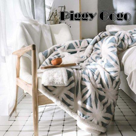 毛布 ダブル シングル掛け毛布 シープ調 ボア フランネル ふわふわ 軽い 暖かい柔らかい ジャガード 洗える毛布 ふんわり 発熱 丸洗いok 防臭 防ダニ加工