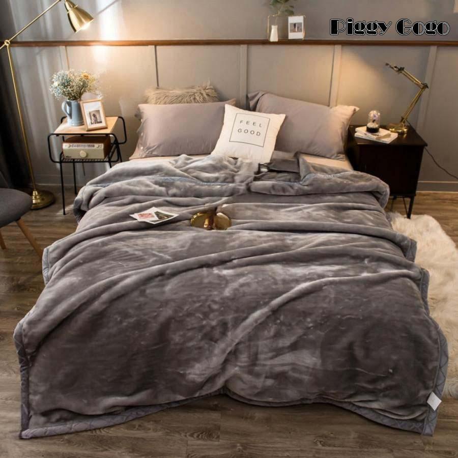 毛布 ダブル 2枚合わせ 厚手 ボア ハイボリューム あったか 冬 ブランケット 暖かい かわいい 掛毛布 ..