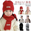 2点セット ニット帽 マフラー 子供用 ニット帽セット キッズ かわいい 子供 ネックウォーマー ニット 秋冬 ニットキャップ キッズ ベビー 子ども