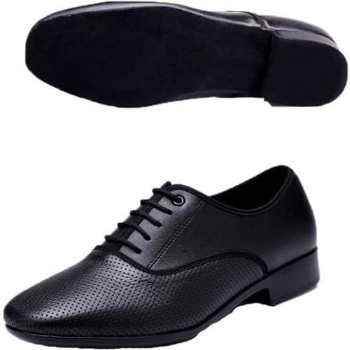 革靴 メンズ 社交ダンス ダンスシューズ ラテンシューズ フルソール タンゴ 兼用 美脚 紐 レザー 舞台..