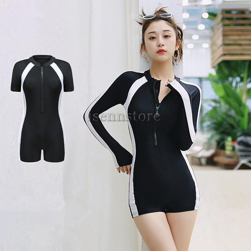 フィットネス水着 オールインワン レディース 半袖/長袖 ラッシュガード スポーツ水着スイムウェア ス..
