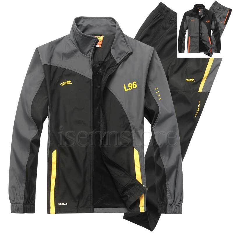 ウインドブレーカー 上下メンズ ラインドジャケット ロングパンツ 裏メッシュ 上下セット 春秋トレーニ..