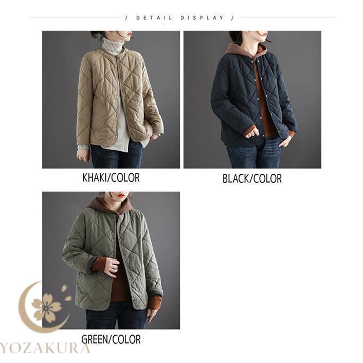 ダウンコート レディース 中綿ジャケット 中綿コート 中綿ダウンジャケット 軽い 軽量 防寒 保温 秋冬 アウター キルティング ママ 防風 暖かい 着痩せ