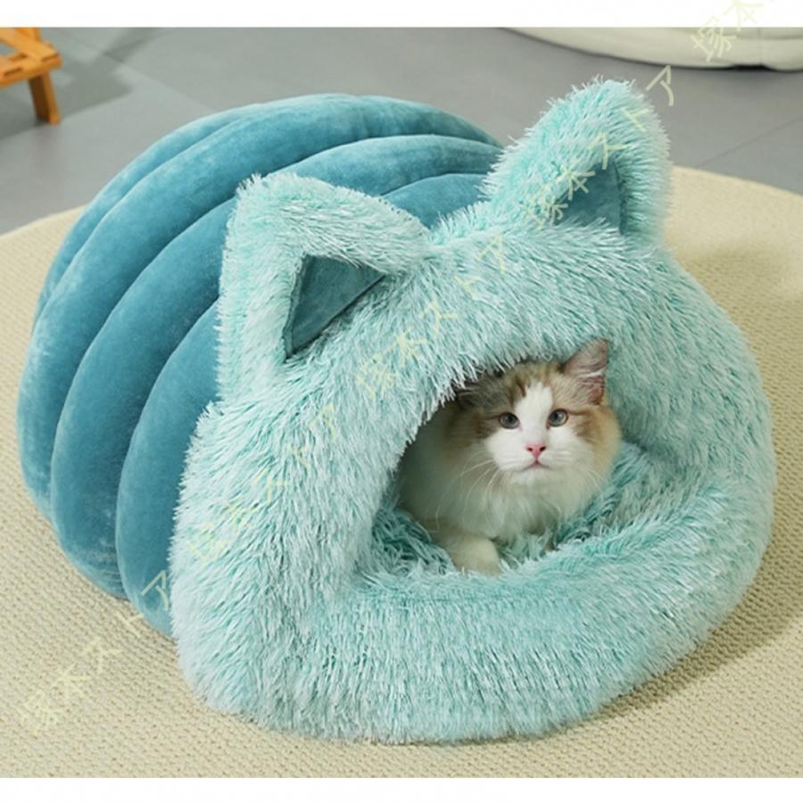 ペットベッド 暖かい 柔らかい 犬 ベッド 洗える 小型犬 中型犬用 ふわふわ 秋 冬 クッションマット ドーム ハウス ペット用品 保温防寒 滑り止め