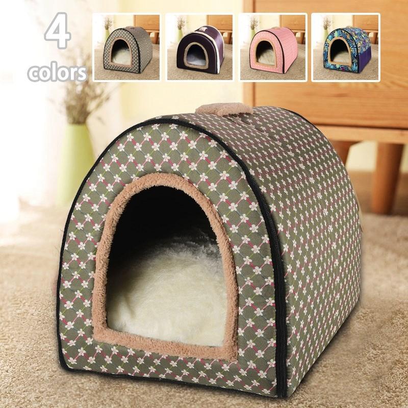 ペットベッド ドーム型 ハウス ペット用品 犬 猫 ベッド ハウス ドーム型ハウス ペット 模様 ベッド 2W..