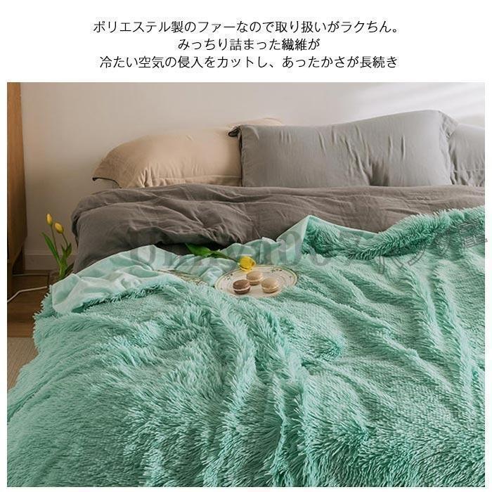 毛布 ブランケット 大判 もこもこ 北欧 冬 フェイクファー 夏 ひざ掛け 膝掛け ソファカバー マルチカバー 寝具 おしゃれ 雑貨 インテリア 120×150cm [3]