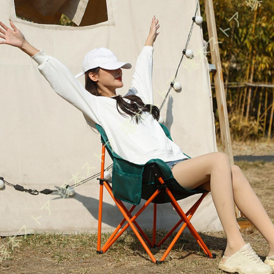 Stools - アウトドアチェア 折りたたみ椅子 折りたたみ式チェア キャンプチェア オールシーズン おしゃれ 軽量 コンパクト 四季適用 背もたれ ガーデンチェア