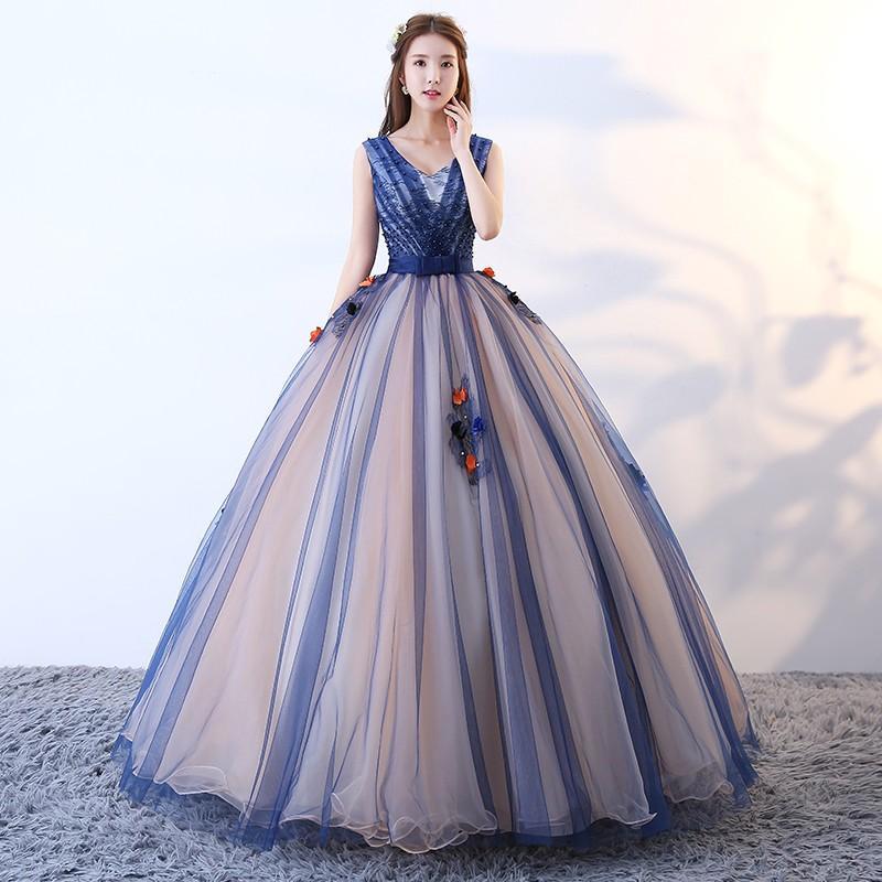 樂天商城 - カラードレス ウェディングドレス ロング パーティードレス 花嫁 結婚式 ピアノ 発表会 フォーマル Vネック 体型カバー 演奏会用 大人 大きいサイズ