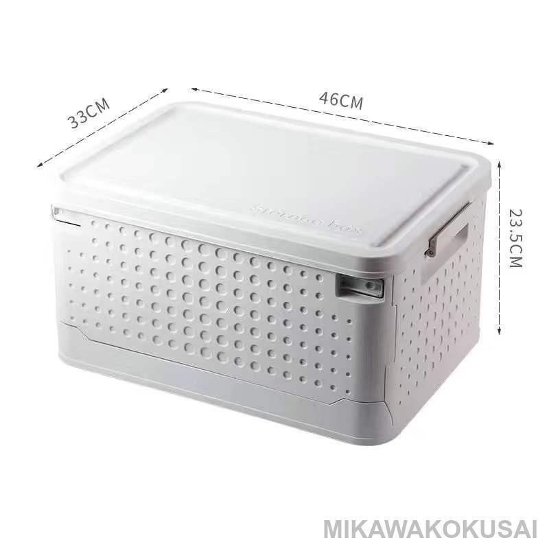 樂天商城 - 収納ボックス 収納ケース フタ付き おしゃれ プラスチック 折りたたみ 大容量 北欧 スタッキングボックス ふた付き 蓋付き 折り畳み 衣装ケース