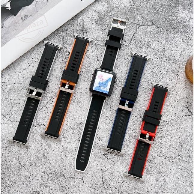 Apple watch バンド おしゃれ シリコン series 9 8 SE2 7 6 SE 5 4 3 2 1 耐衝撃 アップルウォッチ バンド 44mm 40mm 38mm 42mm 45mm 49mm 交換ベルト 防汗 頑丈