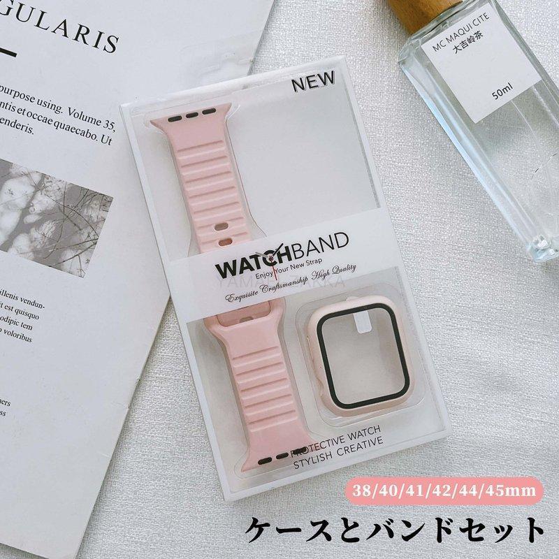 対応機種 Applewatch 1/2/3/4/5/6/7/8/SE セット内容 バンド本体 特徴 材質：シリコン【高級材質】Apple Watch 交換バンドは、耐久性と柔軟性がある高級シリコン材質で作られ、普通のバンドより更に柔らかく、軽く、安全に着用できます。【肌に優しい】シンプルで丈夫でありながらエレガントなデザインの超ソフトシリコンバンドにより、手首で快適に過ごせます。【耐久性】耐久性のある柔らかいシリコンで作られています。手首に心地よく優しい感触を与え、スポーツや運動に最適です。 関連キーワード Apple Watch 8バンド ケース付き applewatch series 8 アップルウォッチ8バンド iwatch7 スリム スポーツストラップ 交換ベルト 柔らかいシリコン素材 耐衝撃 防汗 41mm 45mm 38mm 40mm 42mm 44mm Apple Watch Series Series 6/5/4/3/2/1/SE 適用 注意事項 ●モニターの色と実際の色が異なることがございます。あらかじめご了承くださ