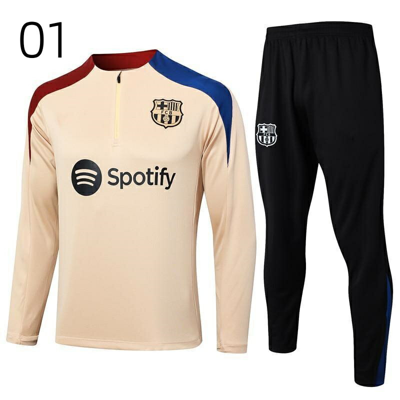秋冬 子供 サッカー ユニフォーム上下セットメンズ 大人 長袖 2324 2425 バルサ トレーニングウェア サッカーレプリカ キッズ