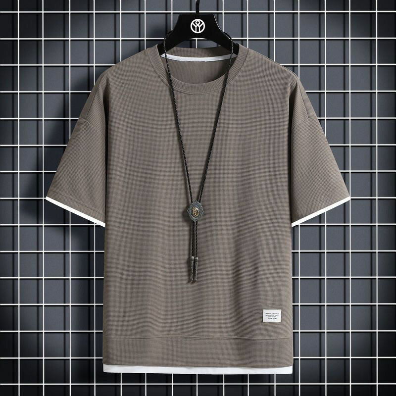 Tシャツ 7分袖 メンズ 七分丈tシャツ 無地 おしゃれ 着重ね 大きいサイズ 学生 カジュアル トップス 涼しい ユニフォーム かっこいい 夏服