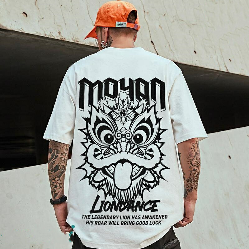 Shirts, T-Shirts - tシャツ メンズ 半袖Tシャツ ティシャツ クルーネーク 夏 大きいサイズ プリント 総柄 綿 オーバーサイズ