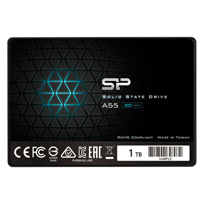 SSD 1TB 内蔵 シリコンパワー 1テラ 3D NAND採用 SATA3 6Gb/s 2.5インチ 7mm 大容量 耐久性 A55シリーズSSD SP001TBSS3A55S25 sata ssd1t パソコン 高速 化 データ転送 高速 耐衝撃 ノートパソコン ノートpc デスクトップ