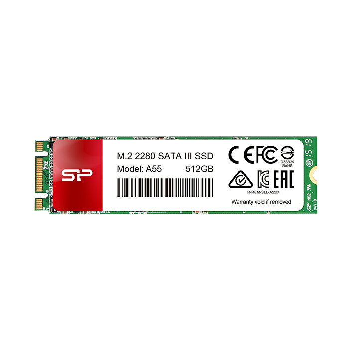 シリコンパワー SSD M.2 2280 3D NAND採用 512GB SATA III 6Gbps 3年保証 A55シリーズ SP512GBSS3A55M28