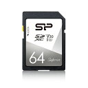 シリコンパワー SDカード 64GB UHS-I U3 V30 4K 対応 Class10 最大転送速度 100MB/s 5年保証 SP064GBSDXCV3V10