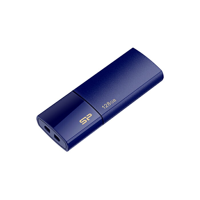 ＼期間限定ポイント10倍／シリコンパワー USBメモリ 128GB USB3.0 スライド式 Blaze B05 ネイビーブルー SP128GBUF3B05V1D