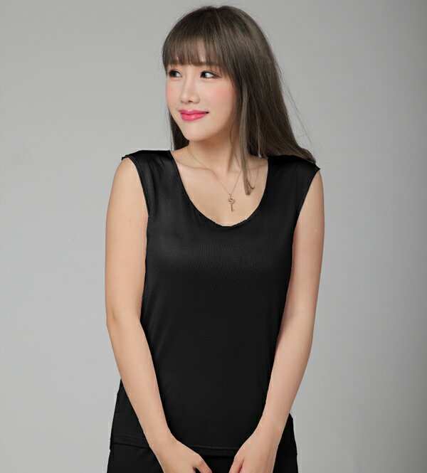 【黒L】12月上旬入荷 シルクフレンチスリーブ 【230】【快適シルク定番インナー】