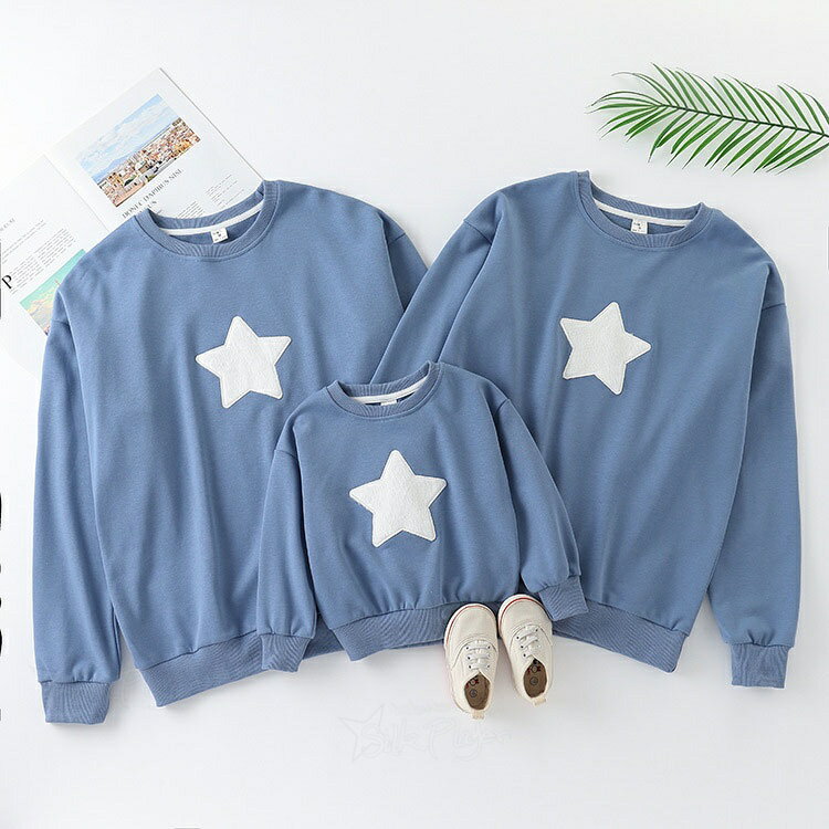 親子 ペアルック トレーナ スター柄 親子コーデ 冬 親子ペアルック 赤ちゃん ロンパース 親子ペア パーカー 長袖 トップス リンクコーデ 親子 セット 家族 お揃い Tシャツ 姉妹 リンクコーデ 兄弟 男女 おそろい 子供服 母 娘 父 息子 お揃い