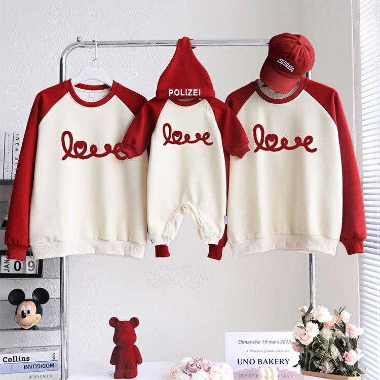 親子 ペアルック 赤ちゃん リンクコーデ 親子 セット 親子ペア トレーナー パーカー 秋冬 長袖トップス 親子ペアルック トップス ゆったり ママ 女の子 冬 長袖 パパ 親子お揃い服 ベビー 大きいサイズ 子供 カップルお揃い 服 プレゼント